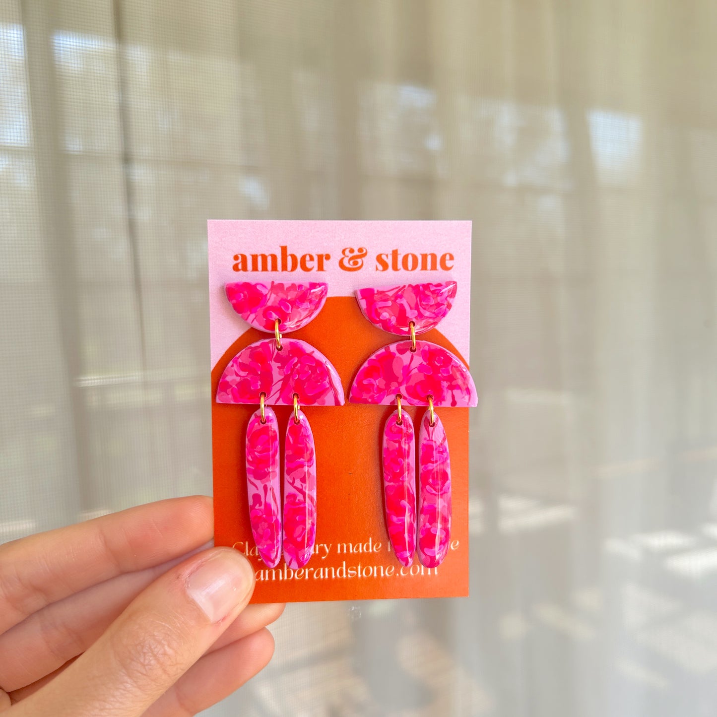 Lucy Earring in “Magenta Bloom”