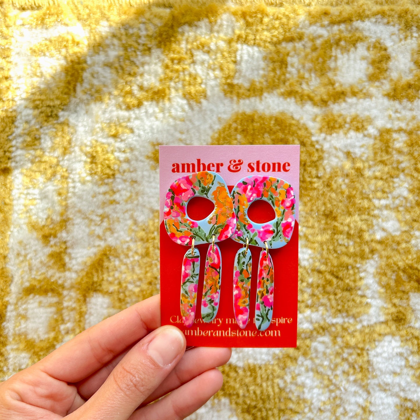 Stella Earring in “The Garden” Print