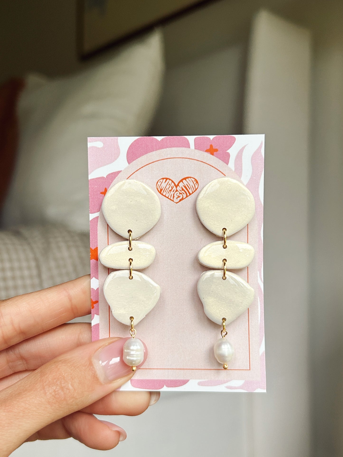 Organic Pearlescent Earring