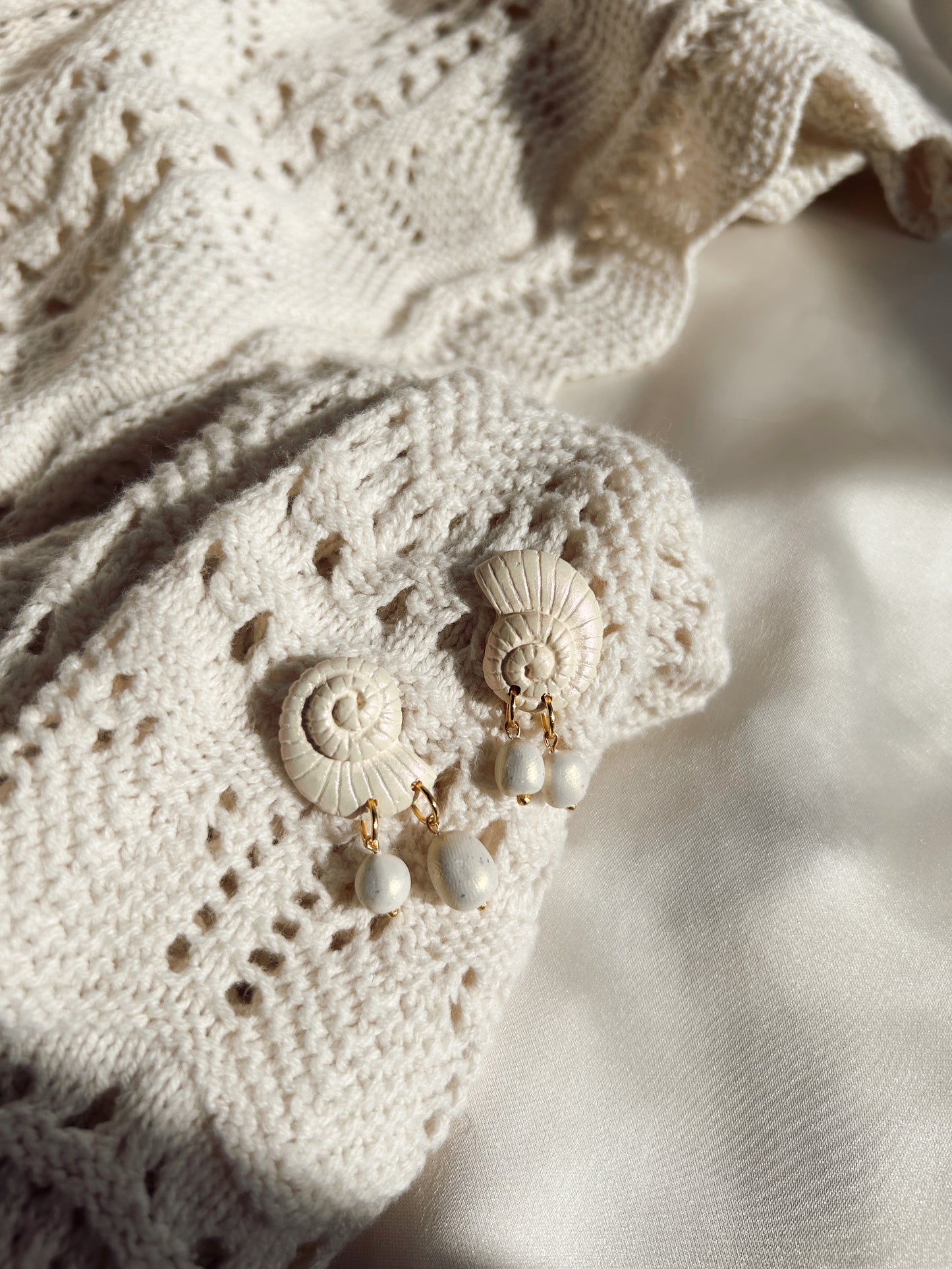 Pearlescent Nautilus Earring