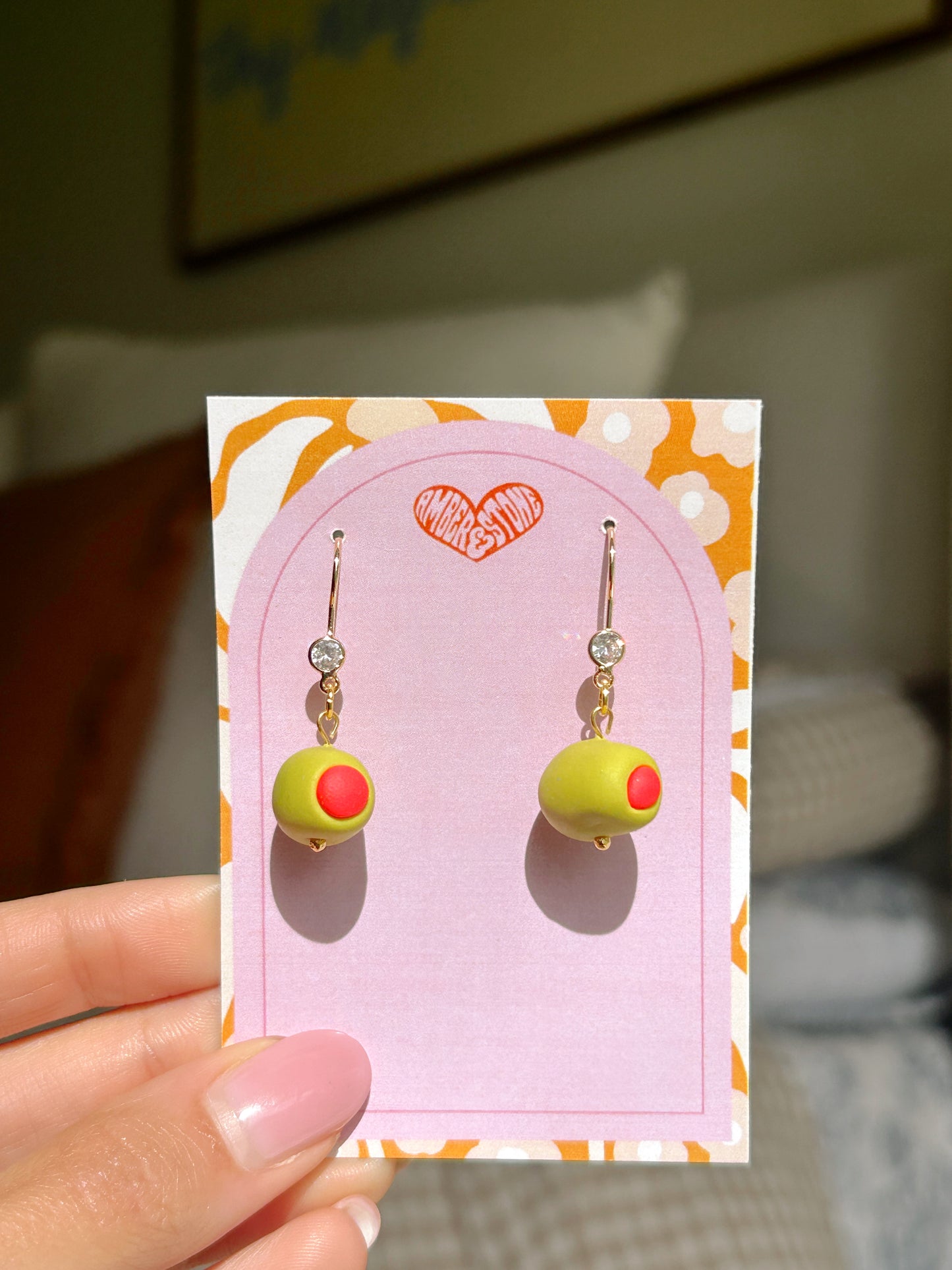 Stuffed Olive Earring