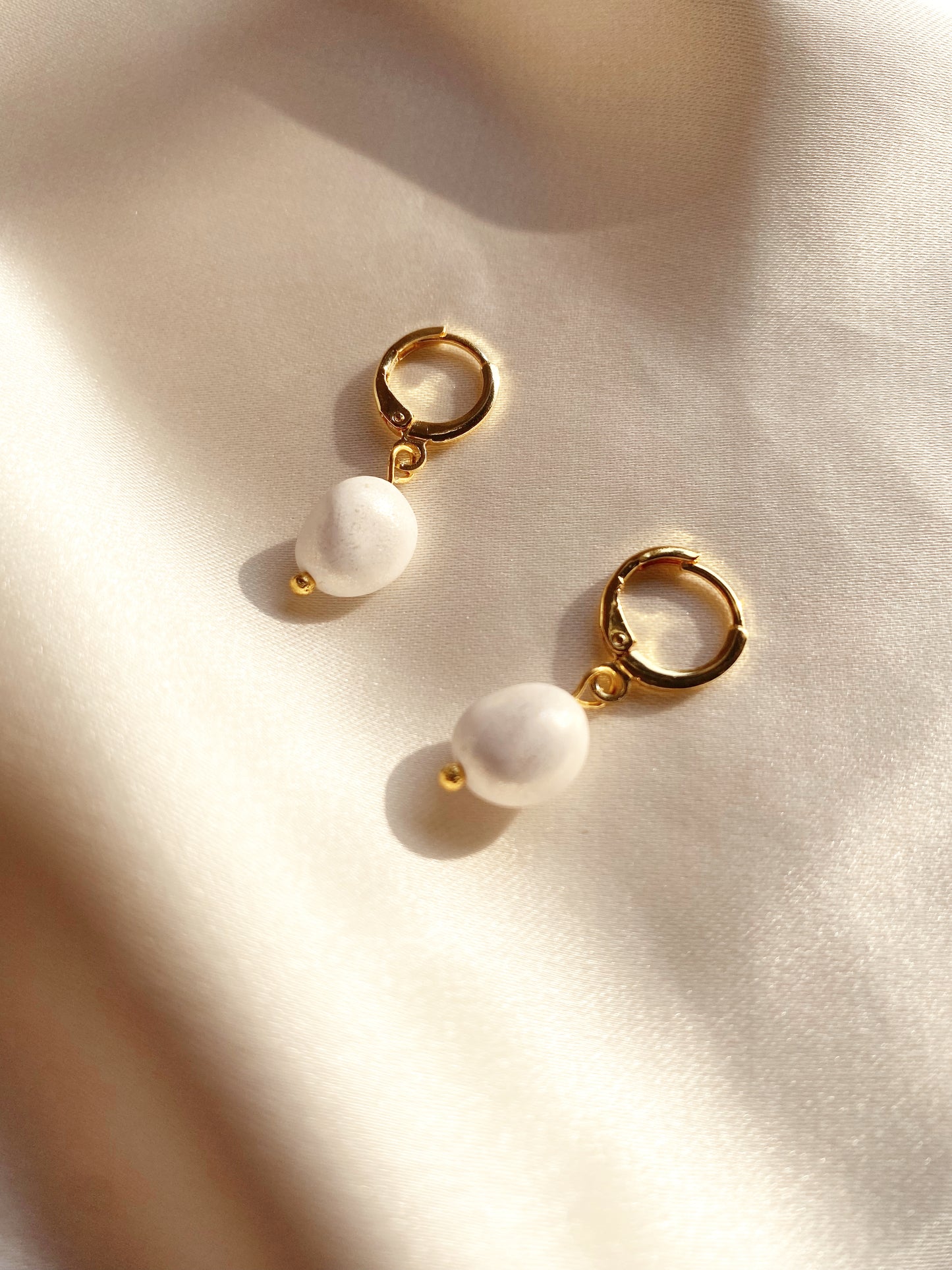 Pearl Huggie Earring