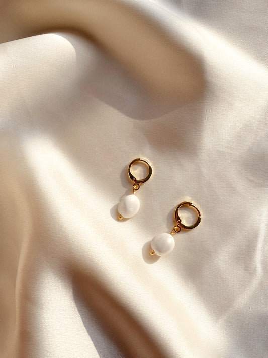 Pearl Huggie Earring