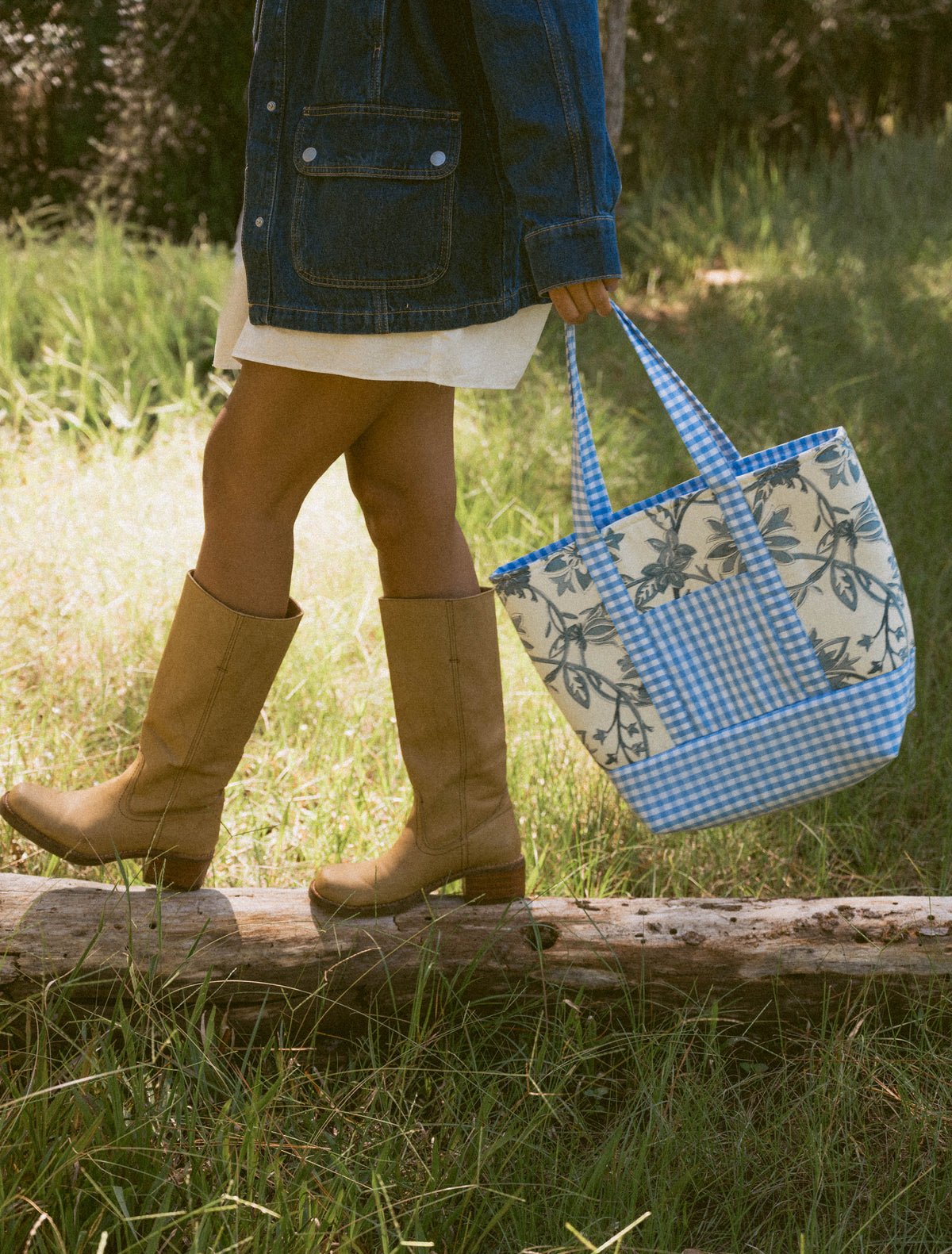 The Structured Tote in Garden Party
