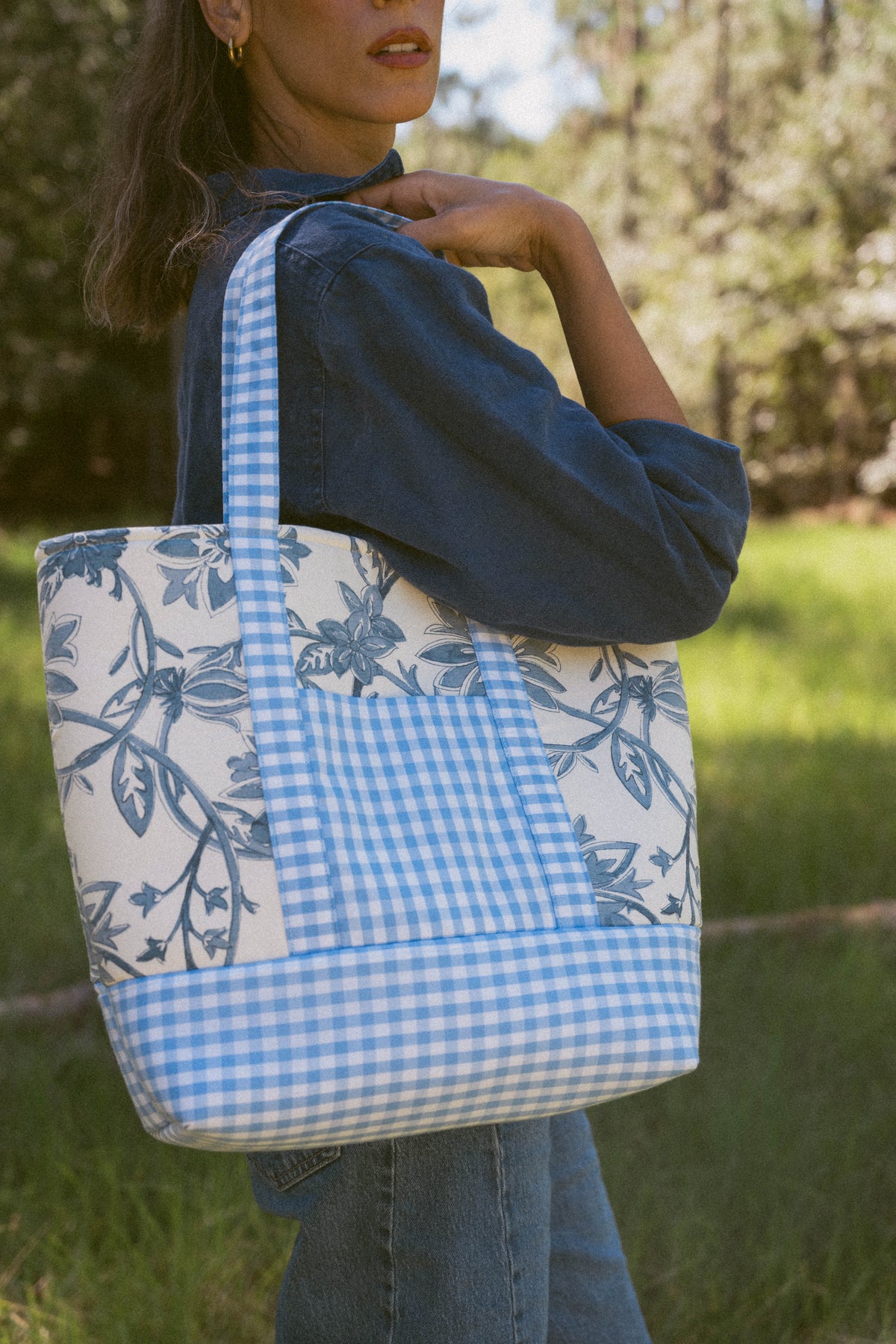 The Structured Tote in Garden Party