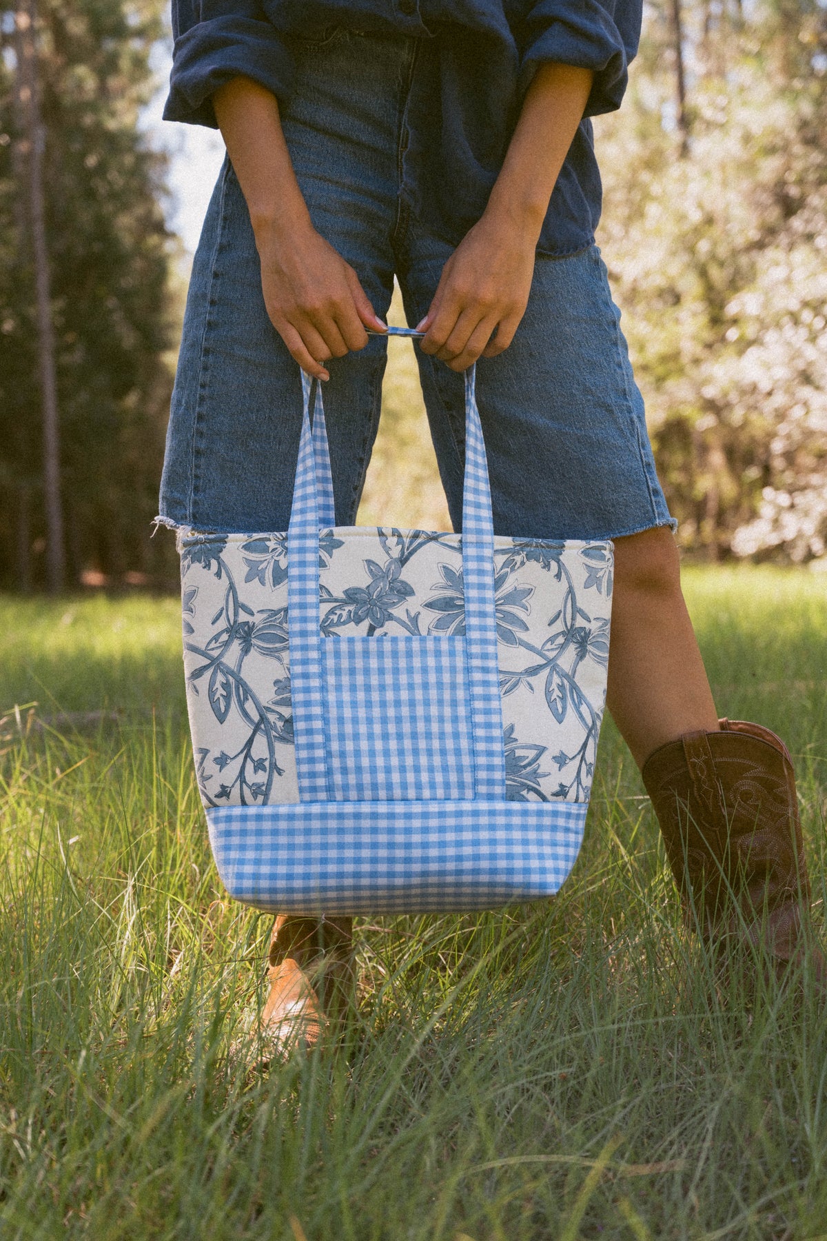 The Structured Tote in Garden Party