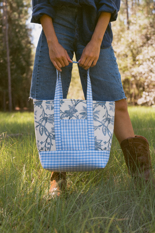 The Structured Tote in Garden Party