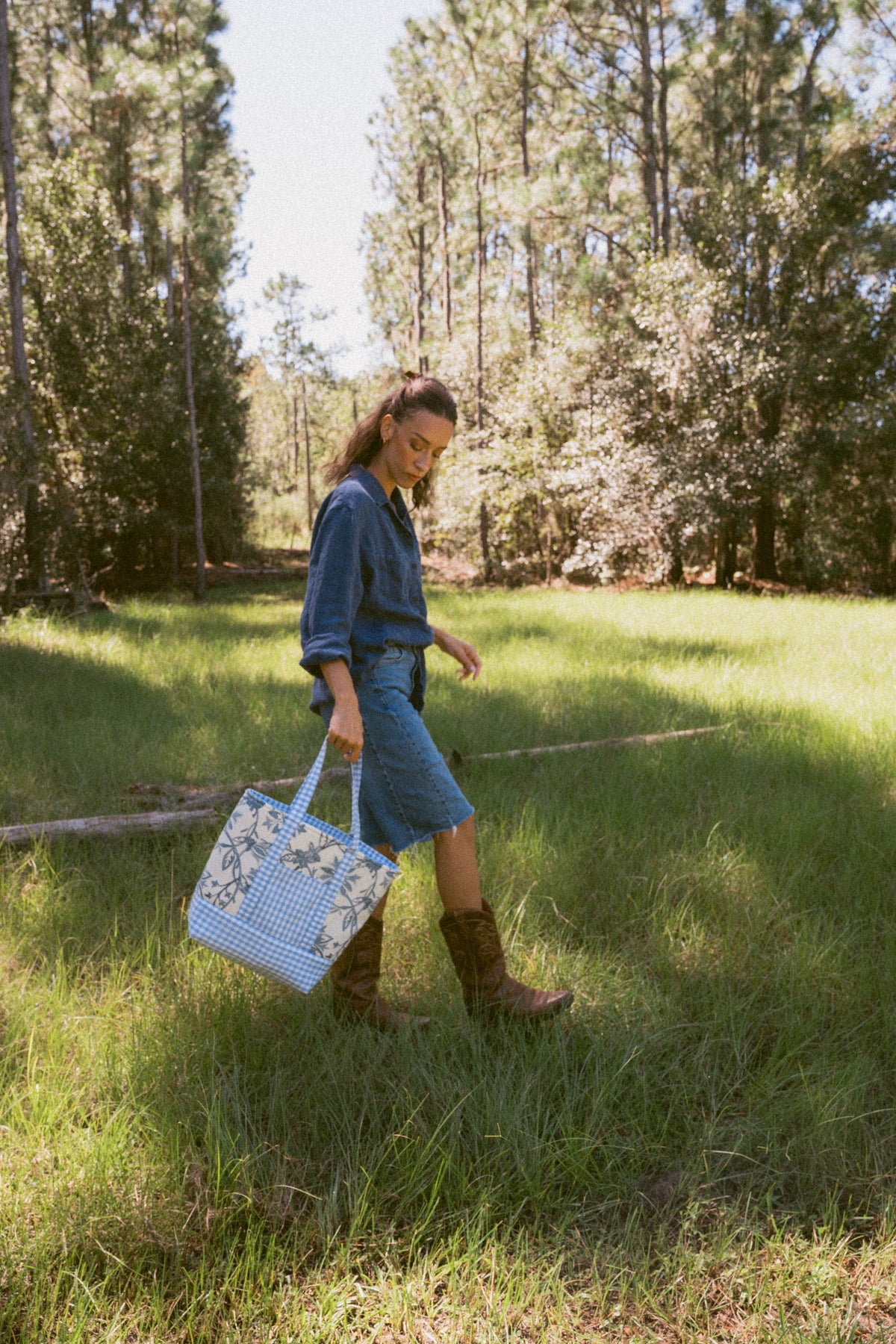 The Structured Tote in Garden Party